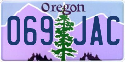 OR license plate 069JAC