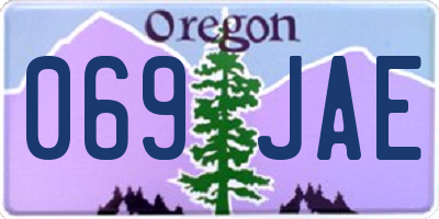 OR license plate 069JAE