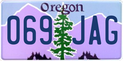 OR license plate 069JAG