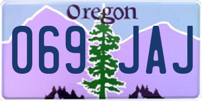 OR license plate 069JAJ