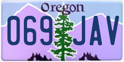 OR license plate 069JAV