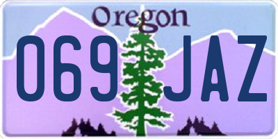 OR license plate 069JAZ