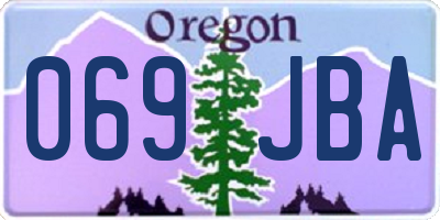 OR license plate 069JBA