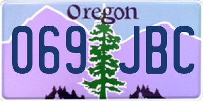 OR license plate 069JBC