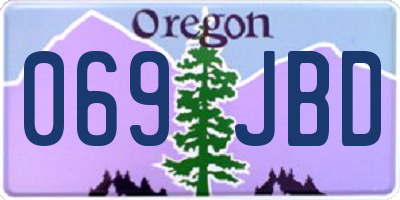 OR license plate 069JBD