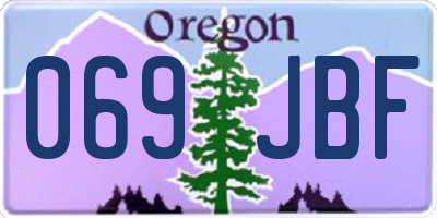 OR license plate 069JBF