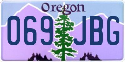 OR license plate 069JBG