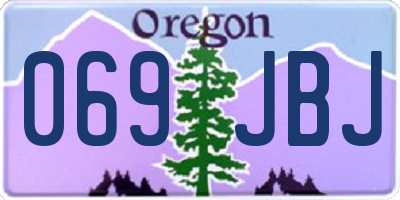 OR license plate 069JBJ