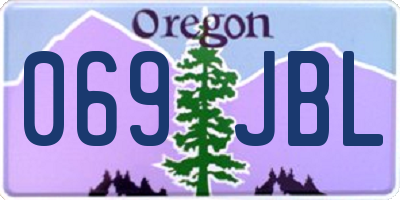 OR license plate 069JBL