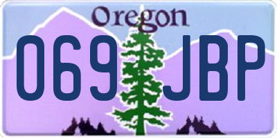 OR license plate 069JBP