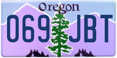 OR license plate 069JBT