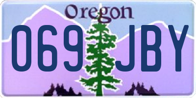 OR license plate 069JBY