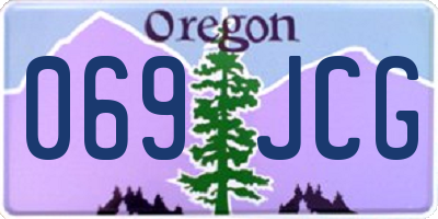 OR license plate 069JCG