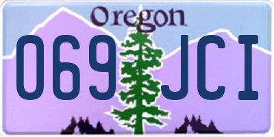 OR license plate 069JCI