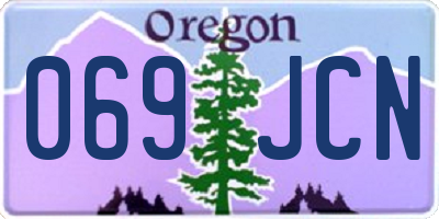 OR license plate 069JCN