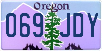 OR license plate 069JDY