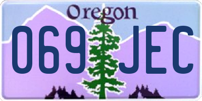 OR license plate 069JEC