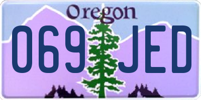 OR license plate 069JED