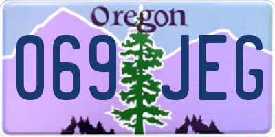 OR license plate 069JEG