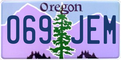 OR license plate 069JEM