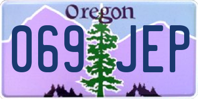 OR license plate 069JEP