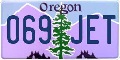 OR license plate 069JET