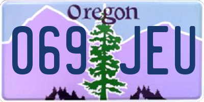 OR license plate 069JEU