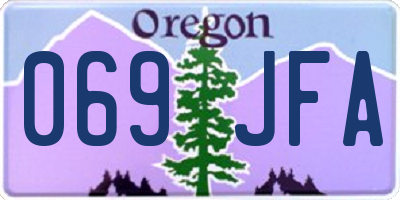 OR license plate 069JFA