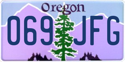 OR license plate 069JFG