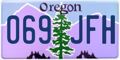 OR license plate 069JFH