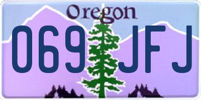 OR license plate 069JFJ