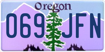 OR license plate 069JFN