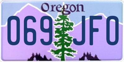 OR license plate 069JFO