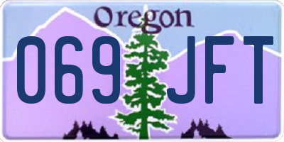 OR license plate 069JFT