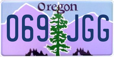 OR license plate 069JGG