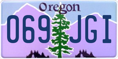 OR license plate 069JGI