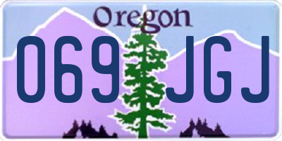 OR license plate 069JGJ