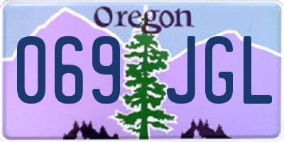 OR license plate 069JGL
