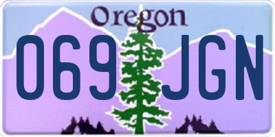 OR license plate 069JGN
