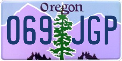 OR license plate 069JGP