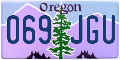 OR license plate 069JGU