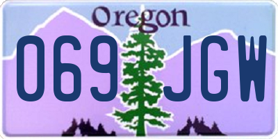OR license plate 069JGW