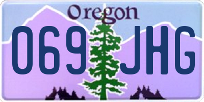 OR license plate 069JHG