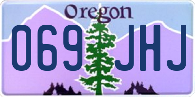 OR license plate 069JHJ