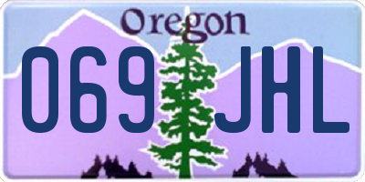 OR license plate 069JHL