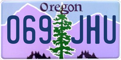OR license plate 069JHU