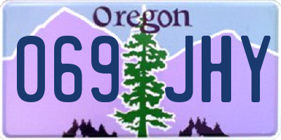 OR license plate 069JHY