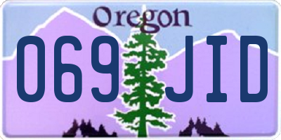 OR license plate 069JID