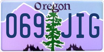 OR license plate 069JIG