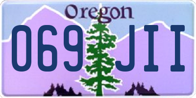 OR license plate 069JII